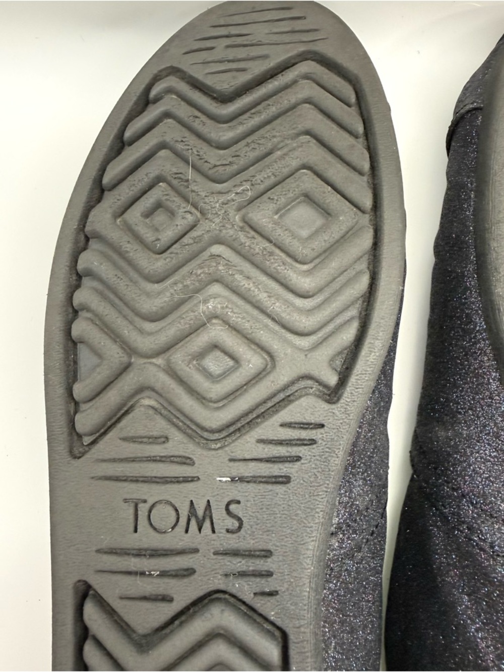 TOMS-Alpargata-Midnight Blue Sparkle Glitter Embroidered Fox-Size 8.5-In Box-EUC - Picture 12 of 16